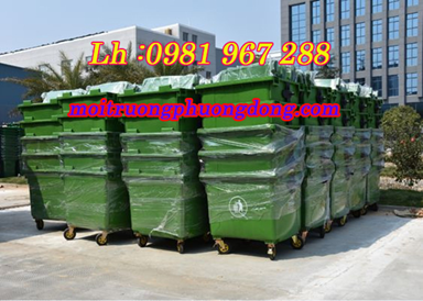 Thùng rác 660 lít nhựa HDPE 